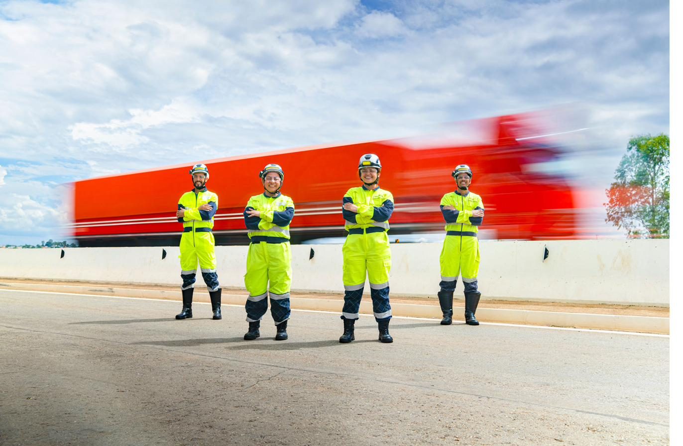 Equipe de resgate da Med+ em pista